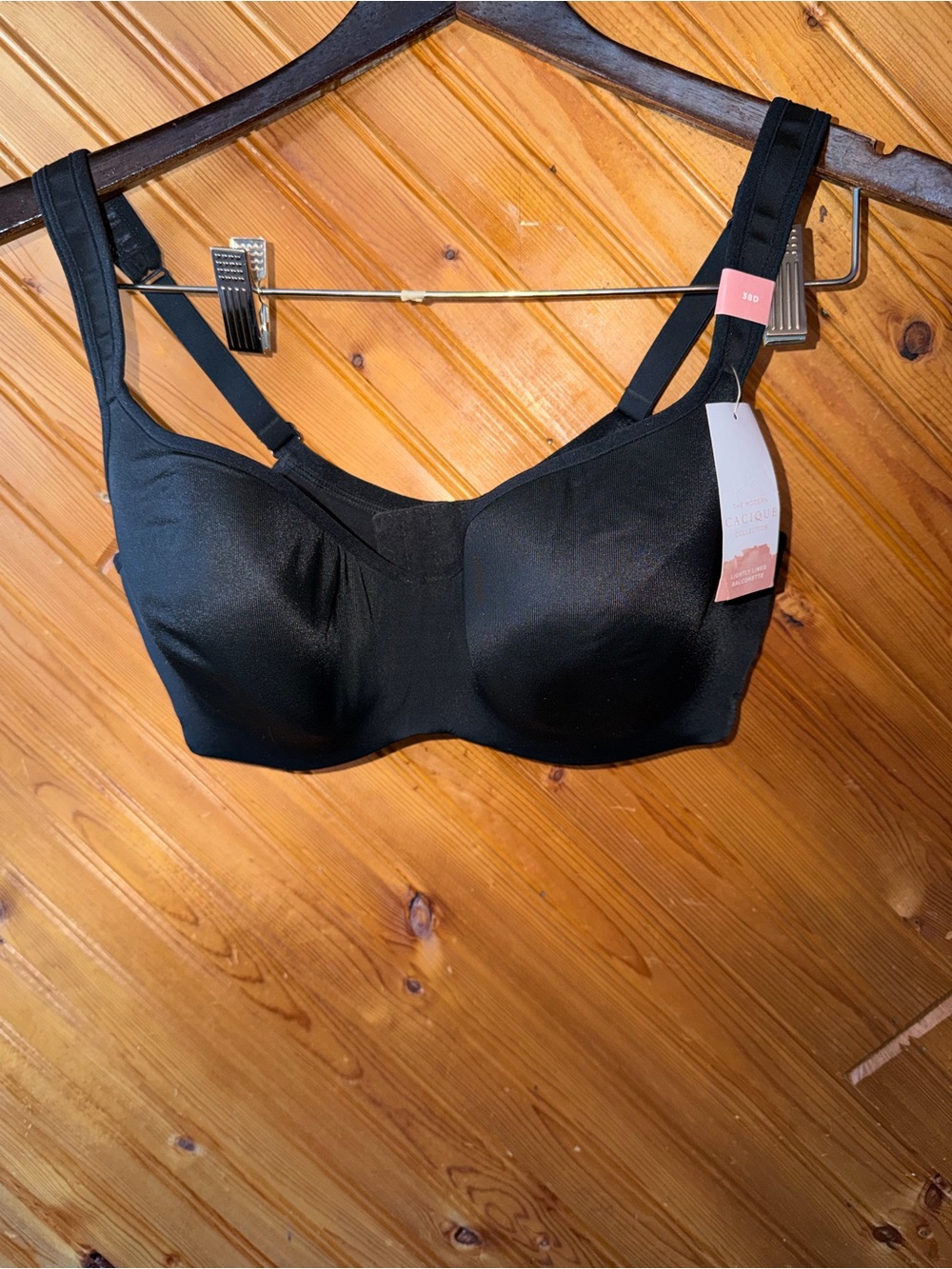 NWT black CACIQUE LIGHTLY LINED BALCONETTE 38D